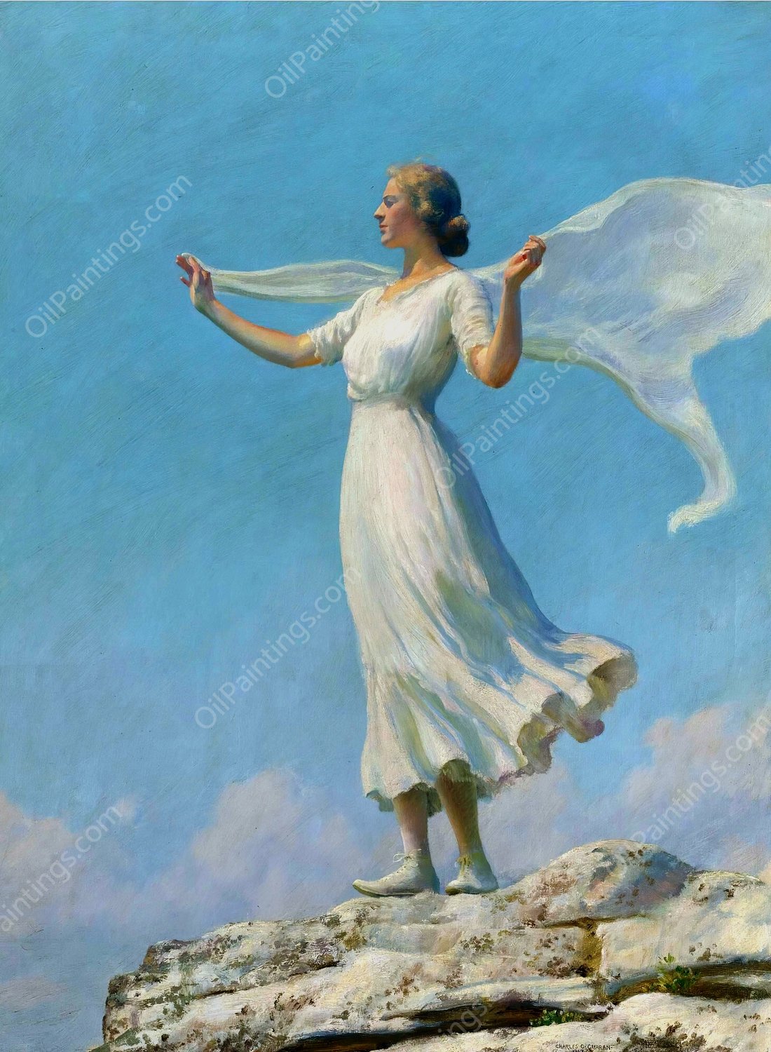 The South Wind  by Charles Courtney Curran - Hand-Painted Oil Painting Reproduction