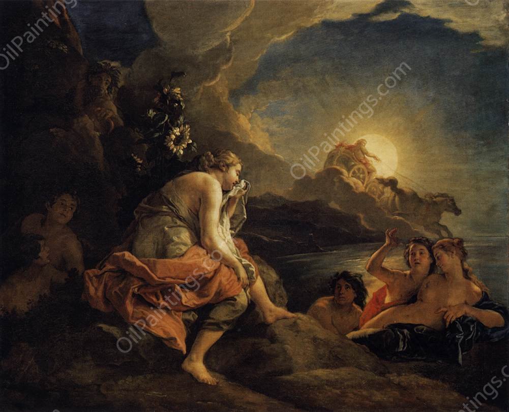 Clytie Transformed into a Sunflower by Charles De La Fosse - Hand-Painted Oil Painting Reproduction