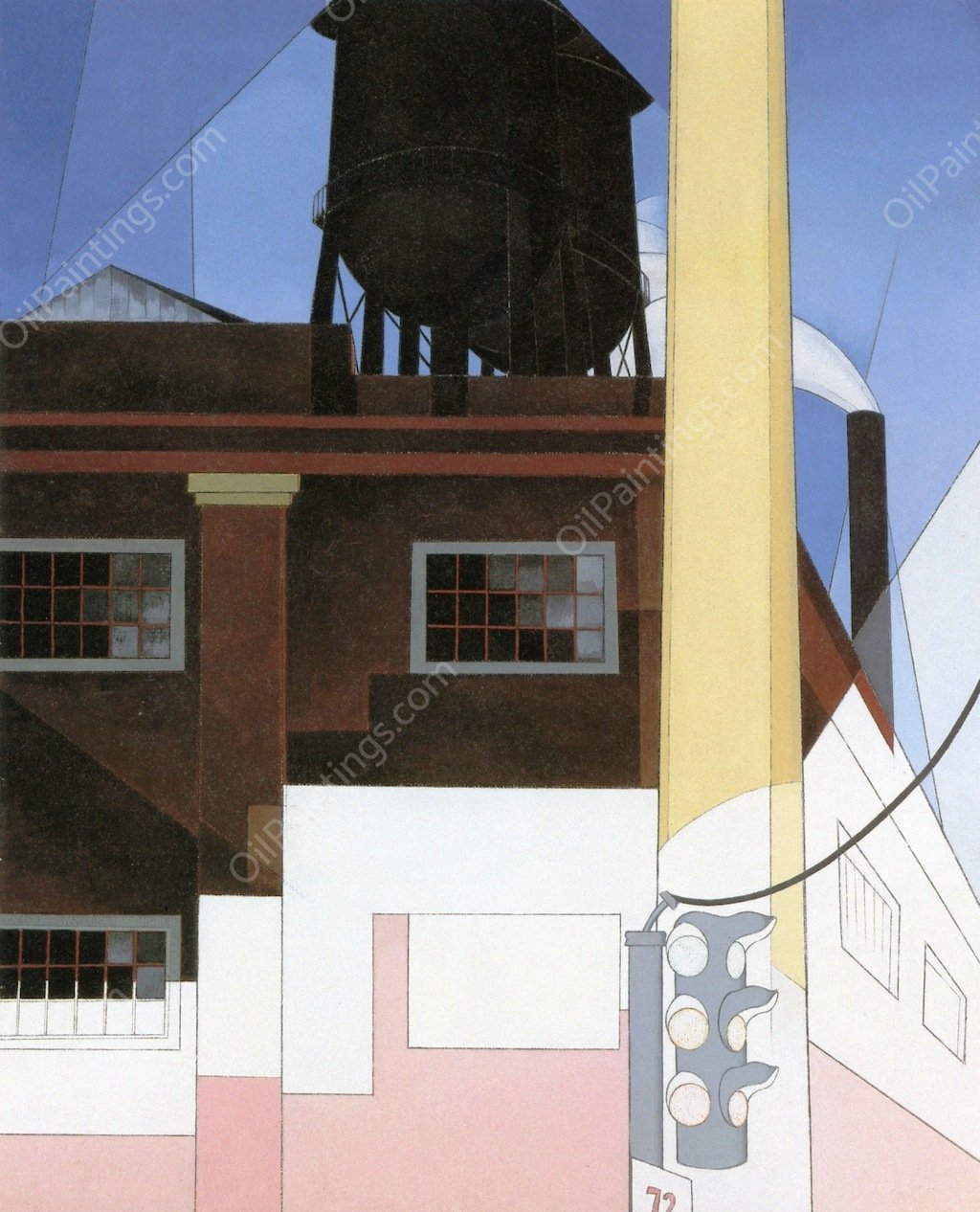 And the Home of the Brave by Charles Demuth - Hand-Painted Oil Painting Reproduction