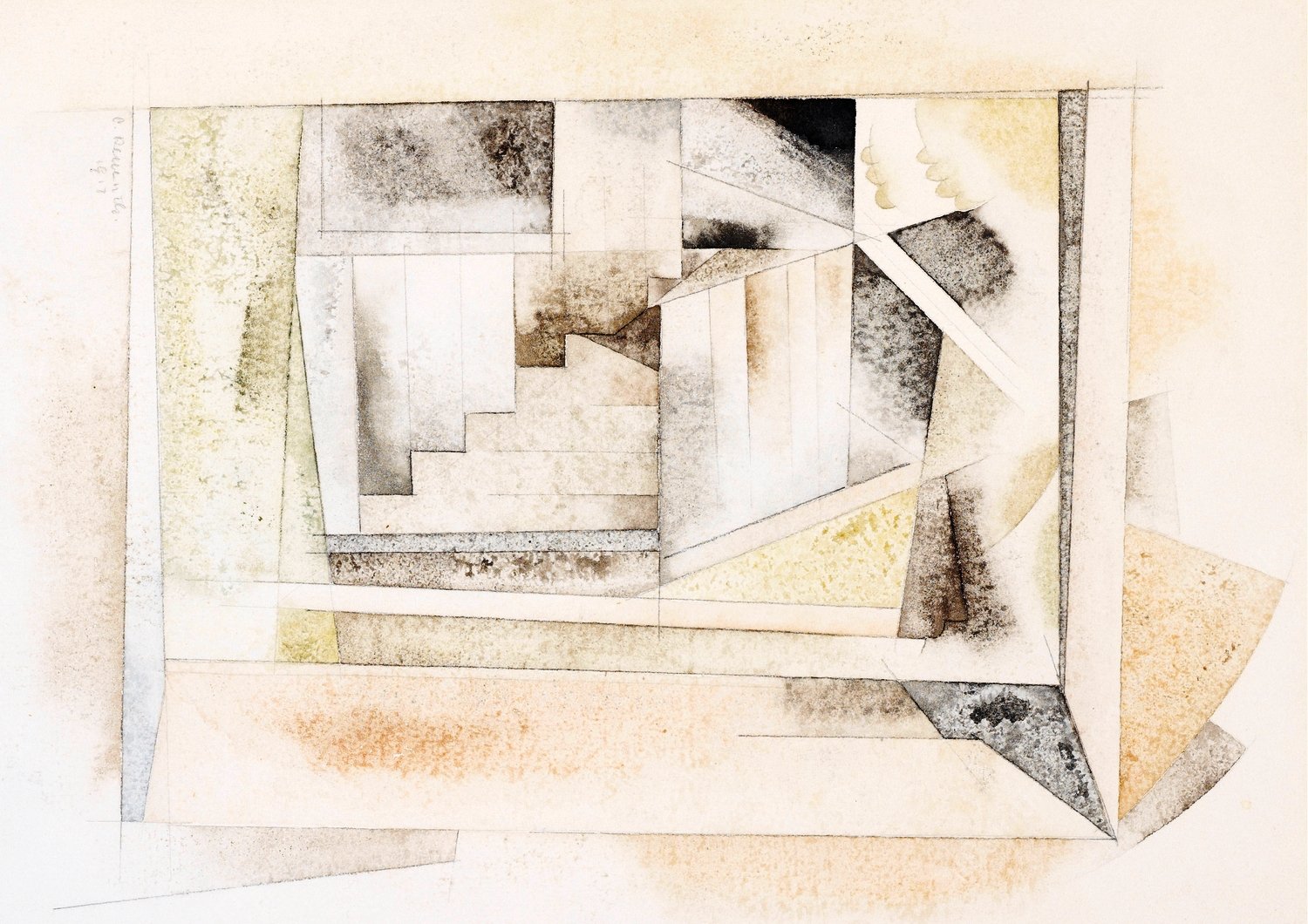 Bermuda, Stairway  by Charles Demuth - Hand-Painted Oil Painting Reproduction