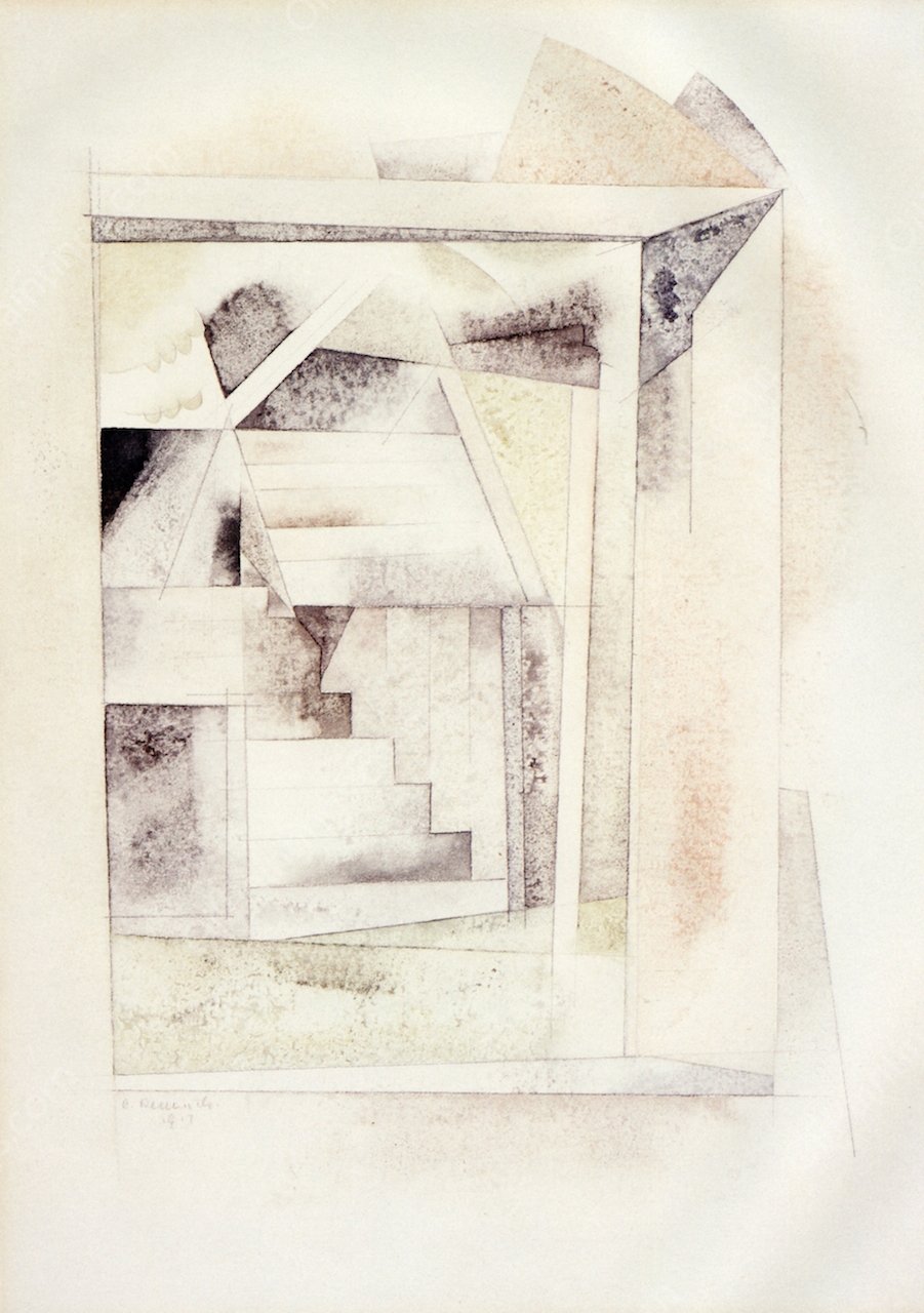 Bermuda: Stairway by Charles Demuth - Hand-Painted Oil Painting Reproduction