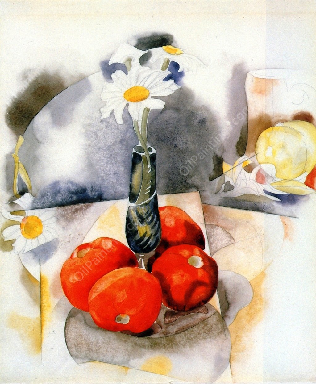 Daisies and Tomatoes by Charles Demuth - Hand-Painted Oil Painting Reproduction