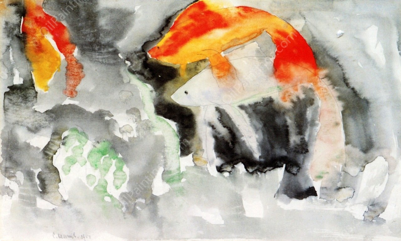 Fish Series No. 5 by Charles Demuth - Hand-Painted Oil Painting Reproduction