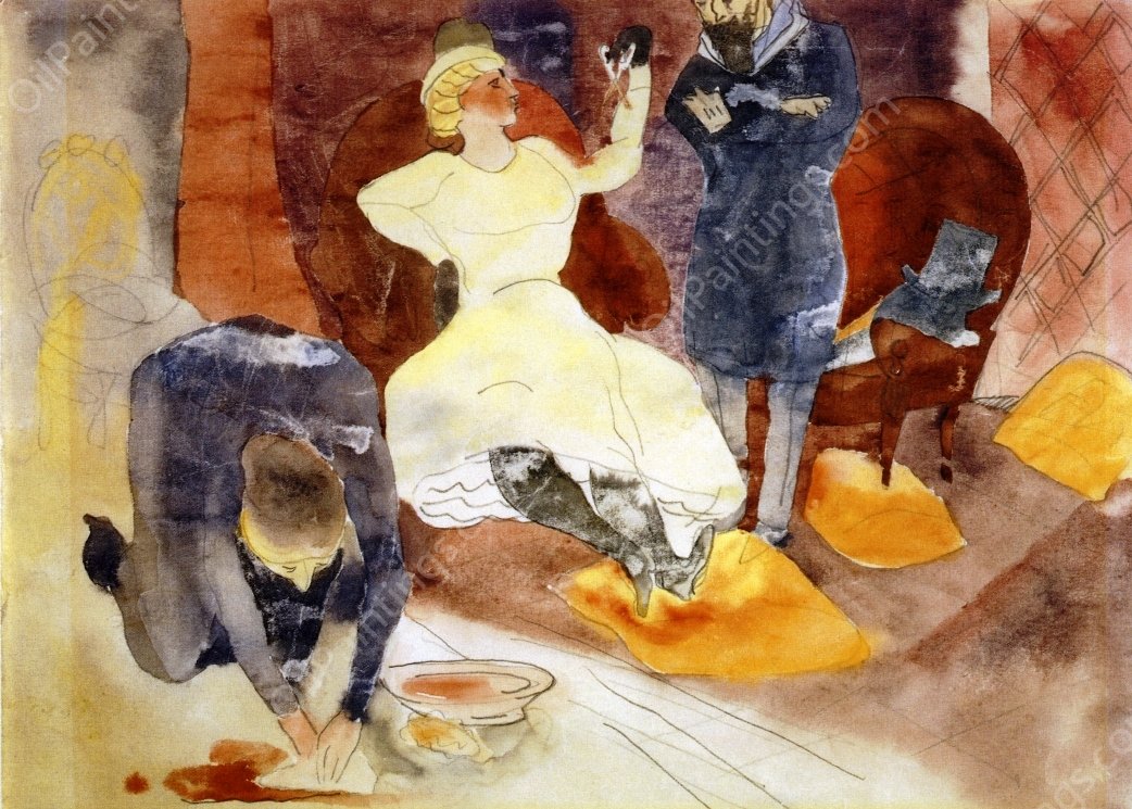 Illustration No. 8 for Zola's Nana by Charles Demuth - Hand-Painted Oil Painting Reproduction