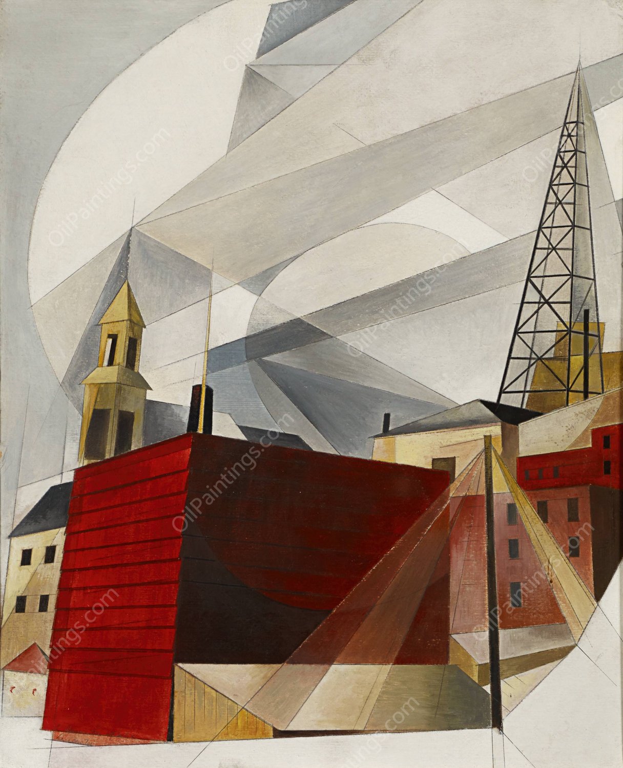 Lancaster  by Charles Demuth - Hand-Painted Oil Painting Reproduction