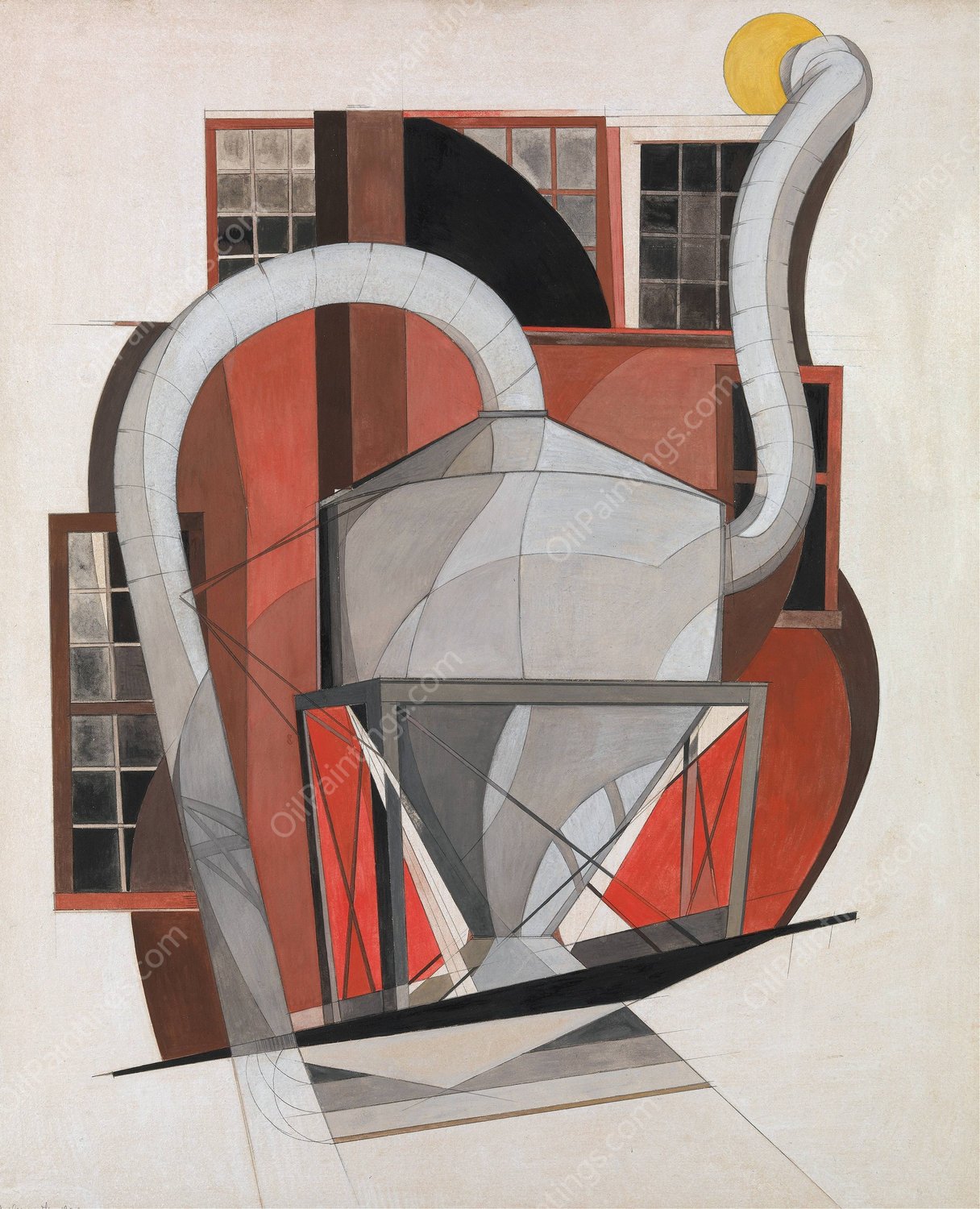 Machinery  by Charles Demuth - Hand-Painted Oil Painting Reproduction