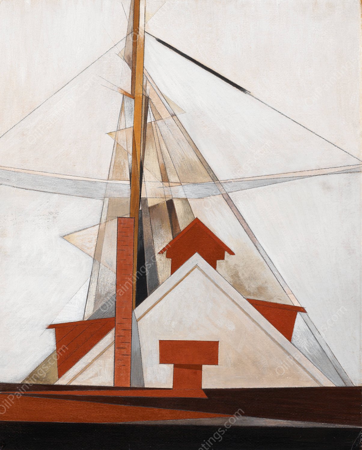 Masts  by Charles Demuth - Hand-Painted Oil Painting Reproduction