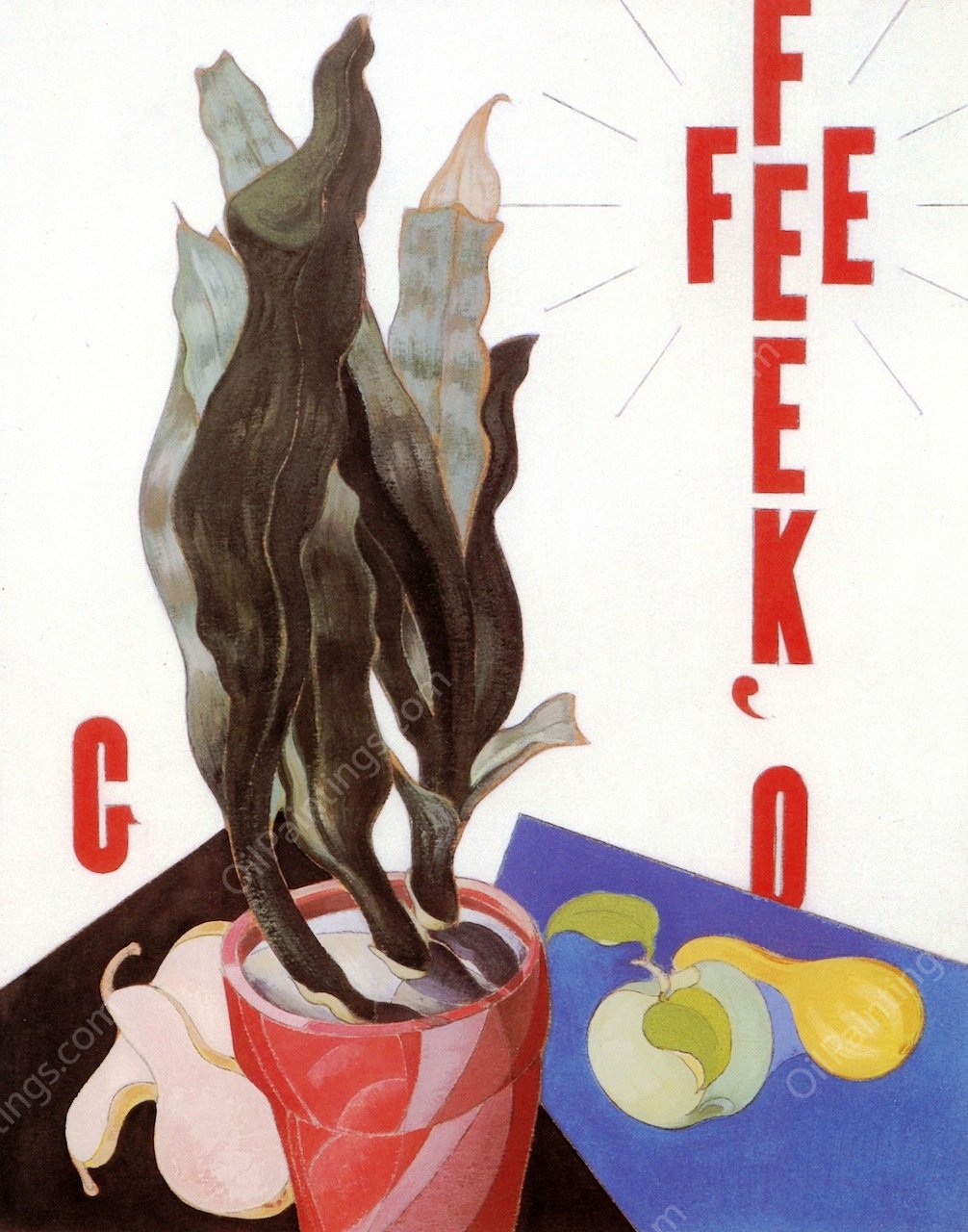 Poster Portrait: O'Keefe by Charles Demuth - Hand-Painted Oil Painting Reproduction