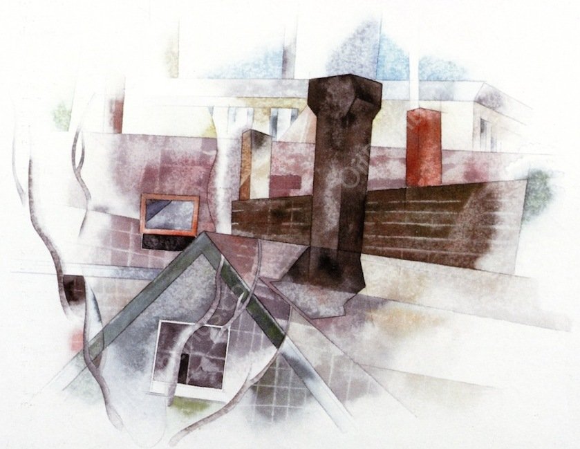 Rooftops, Provincetown by Charles Demuth - Hand-Painted Oil Painting Reproduction