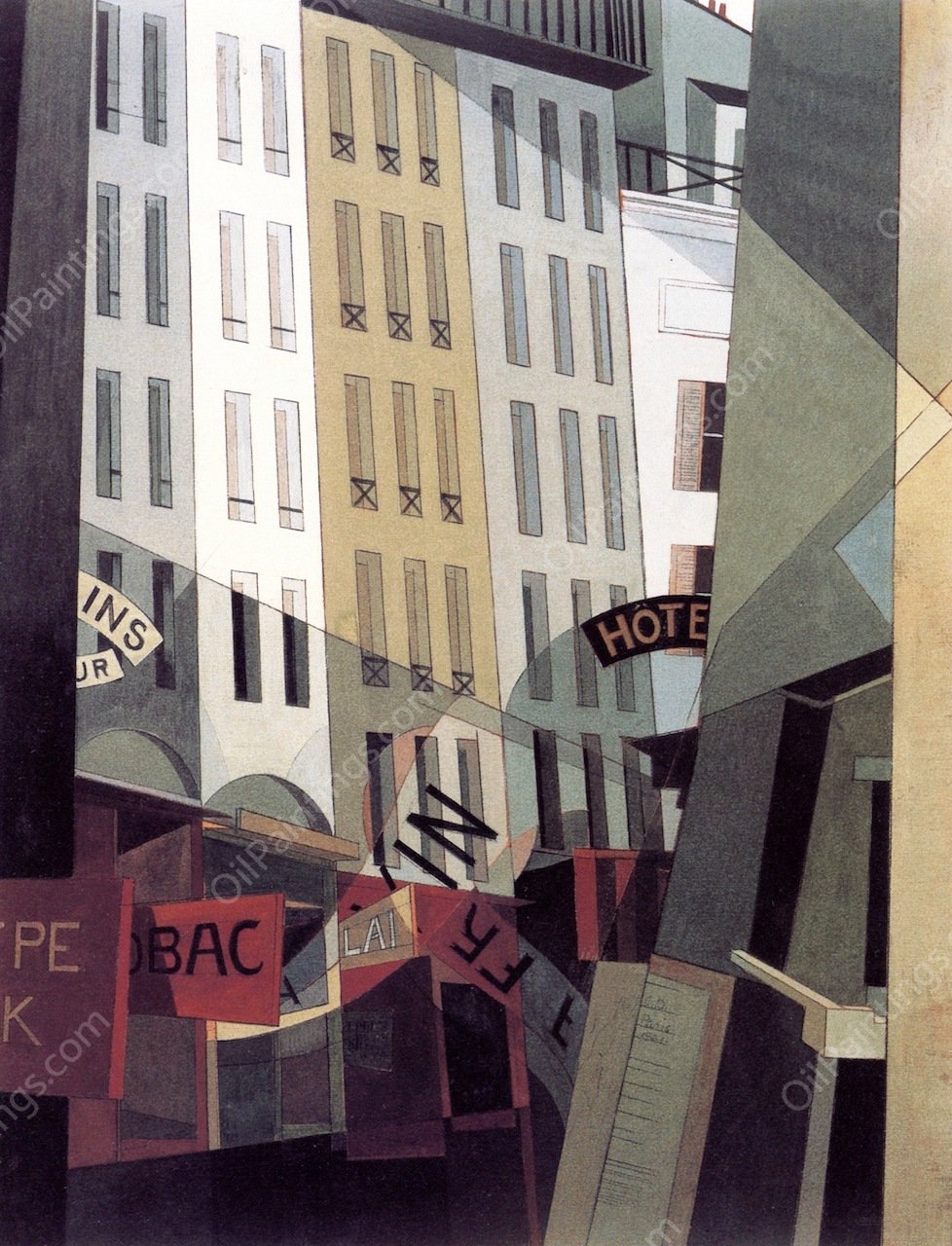 Rue du Singe Qui Peche by Charles Demuth - Hand-Painted Oil Painting Reproduction