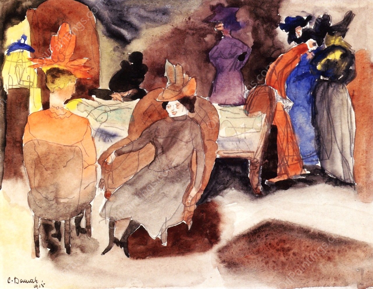 The Death of Nana by Charles Demuth - Hand-Painted Oil Painting Reproduction