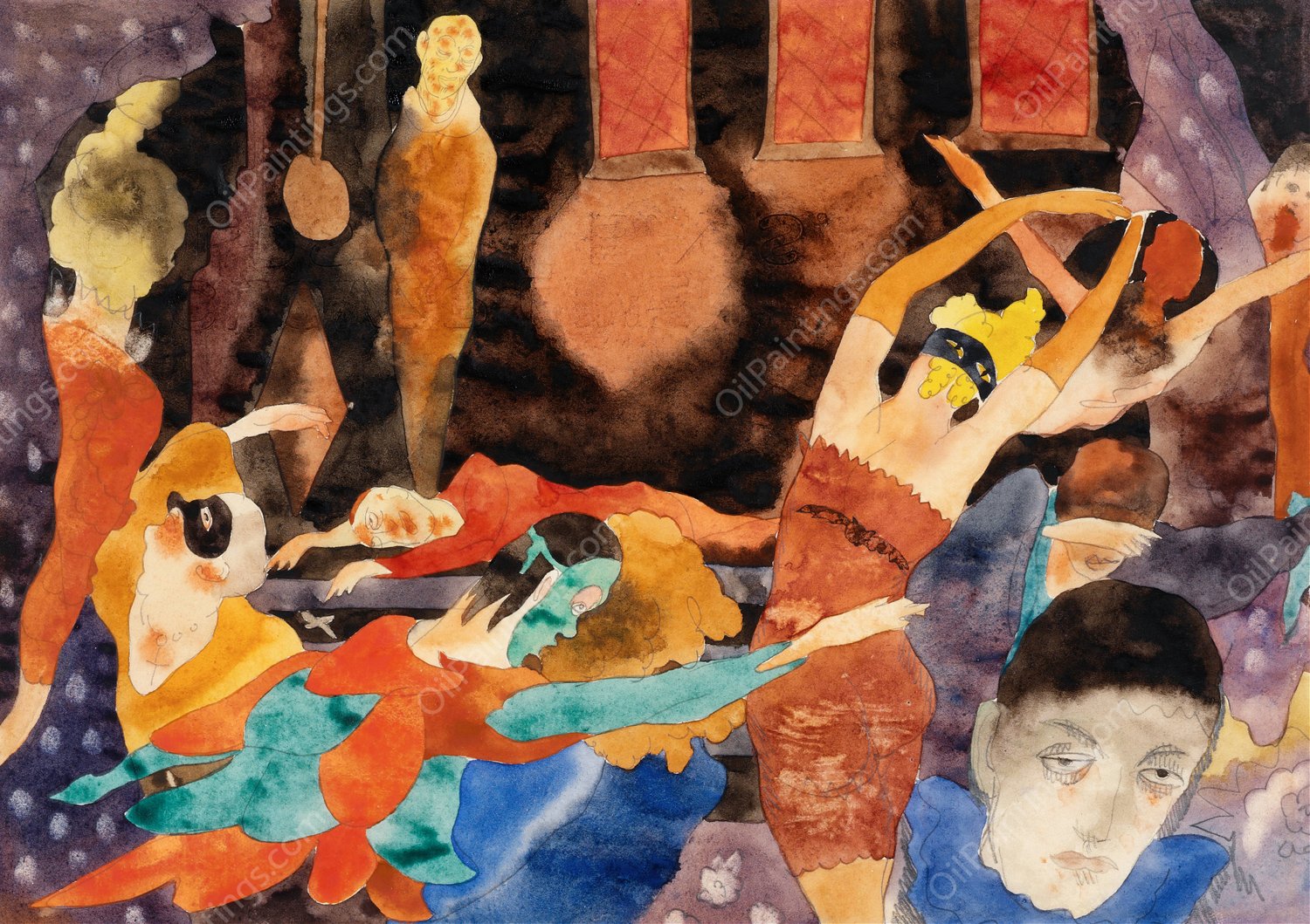 The Masque of the Red Death  by Charles Demuth - Hand-Painted Oil Painting Reproduction