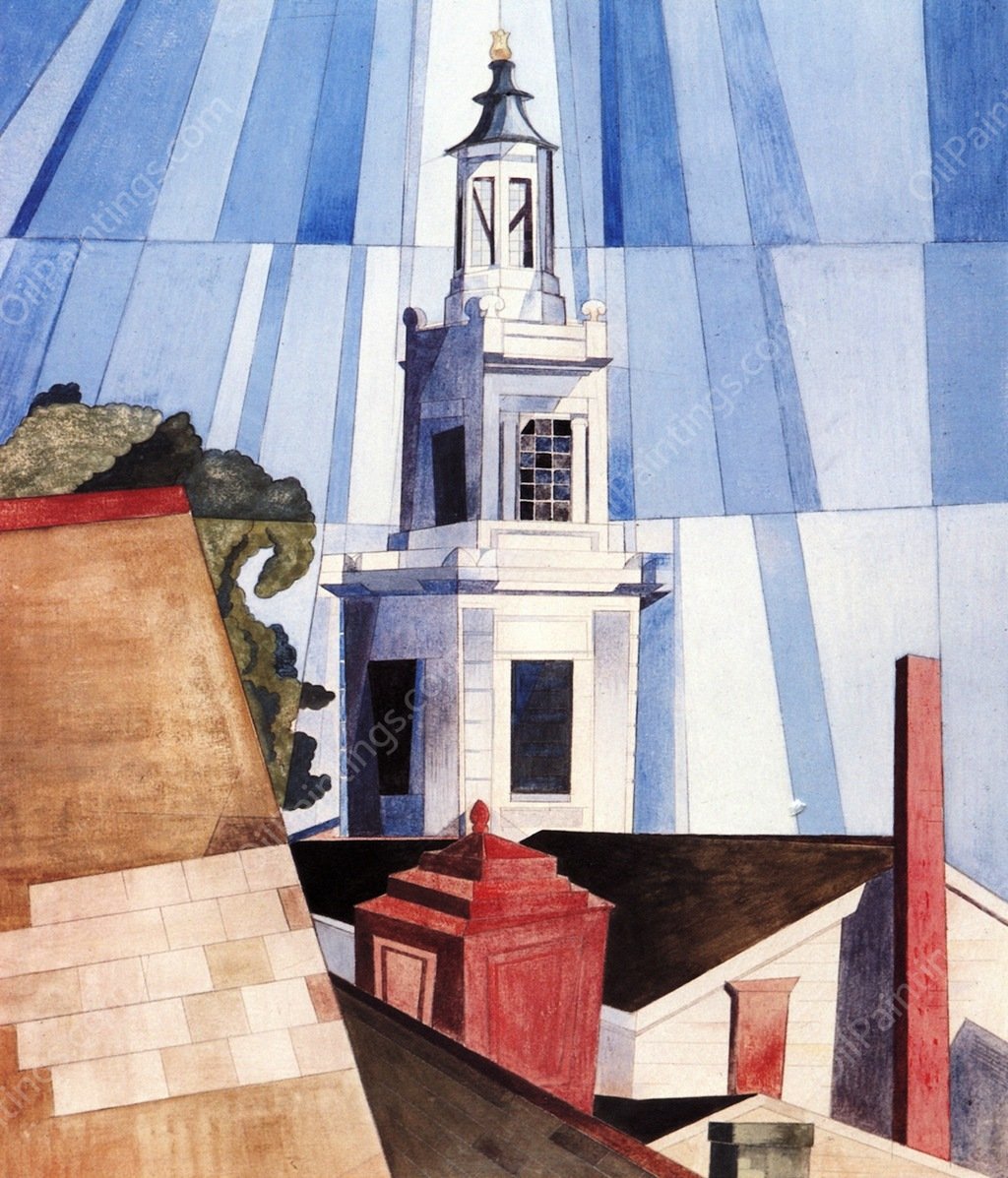 The Tower by Charles Demuth - Hand-Painted Oil Painting Reproduction
