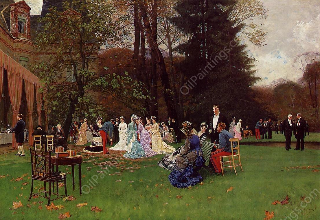 Les Noces, Fontainbleau by Charles Edouard Edmond Delort - Hand-Painted Oil Painting Reproduction