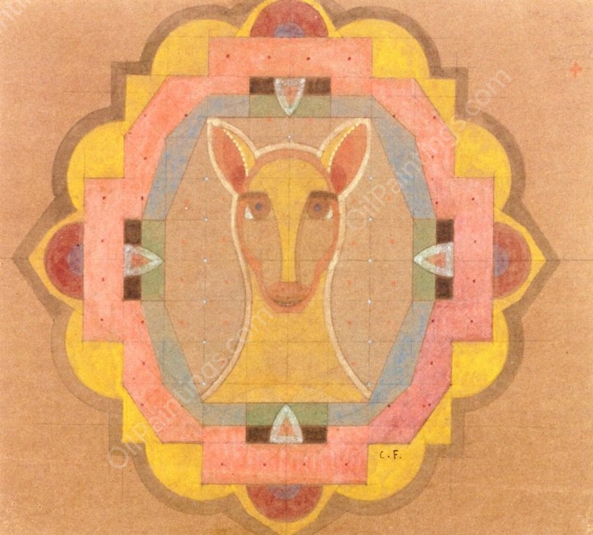 Horse's Head by Charles Filiger - Hand-Painted Oil Painting Reproduction