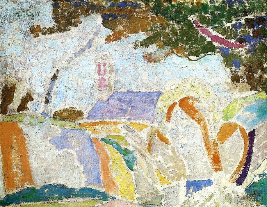 Mystical Trilogie - Breton Landscape by Charles Filiger - Hand-Painted Oil Painting Reproduction