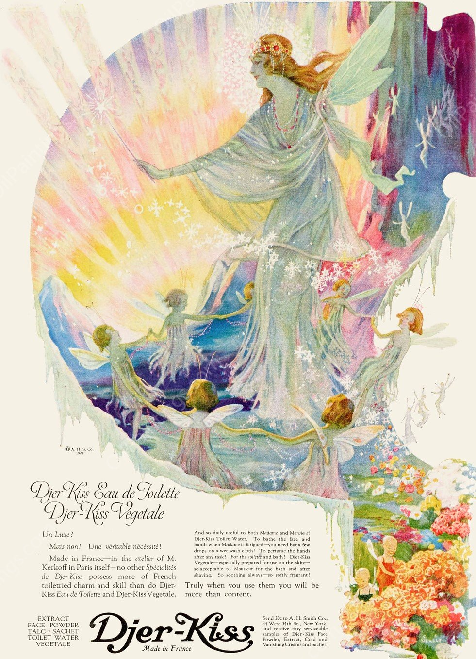 Djer-Kiss Eau de Toilette  by Charles Frederick Neagle - Hand-Painted Oil Painting Reproduction