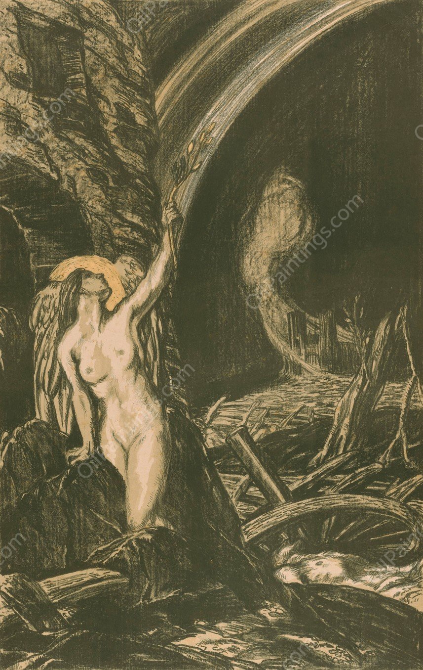 The Re-birth of the arts  by Charles Haslewood Shannon - Hand-Painted Oil Painting Reproduction