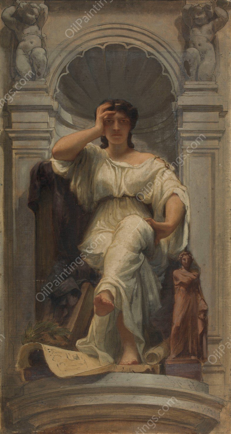 La pensee  by Charles Louis Muller - Hand-Painted Oil Painting Reproduction