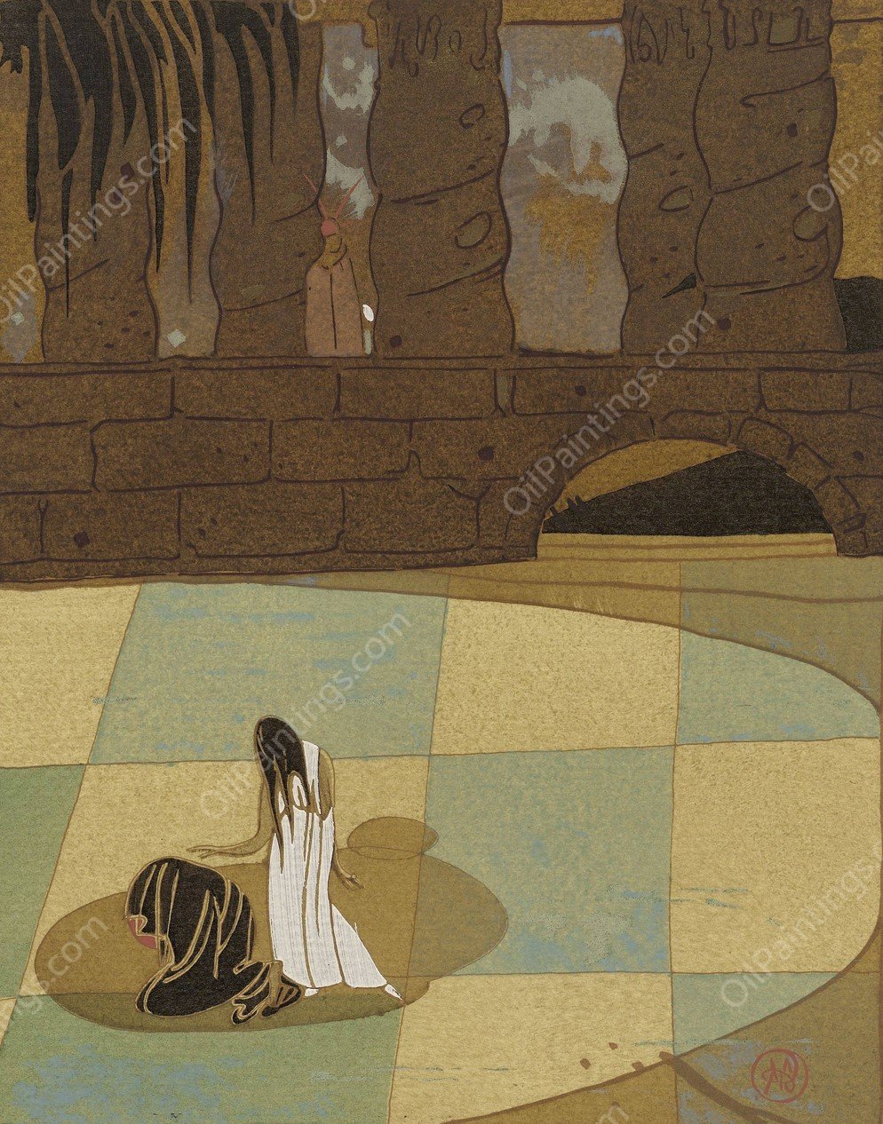 La Legende de Joseph; Scene du IIe acte  by Charles Martin - Hand-Painted Oil Painting Reproduction