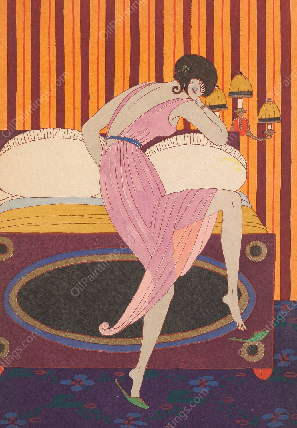 La Mule  by Charles Martin - Hand-Painted Oil Painting Reproduction