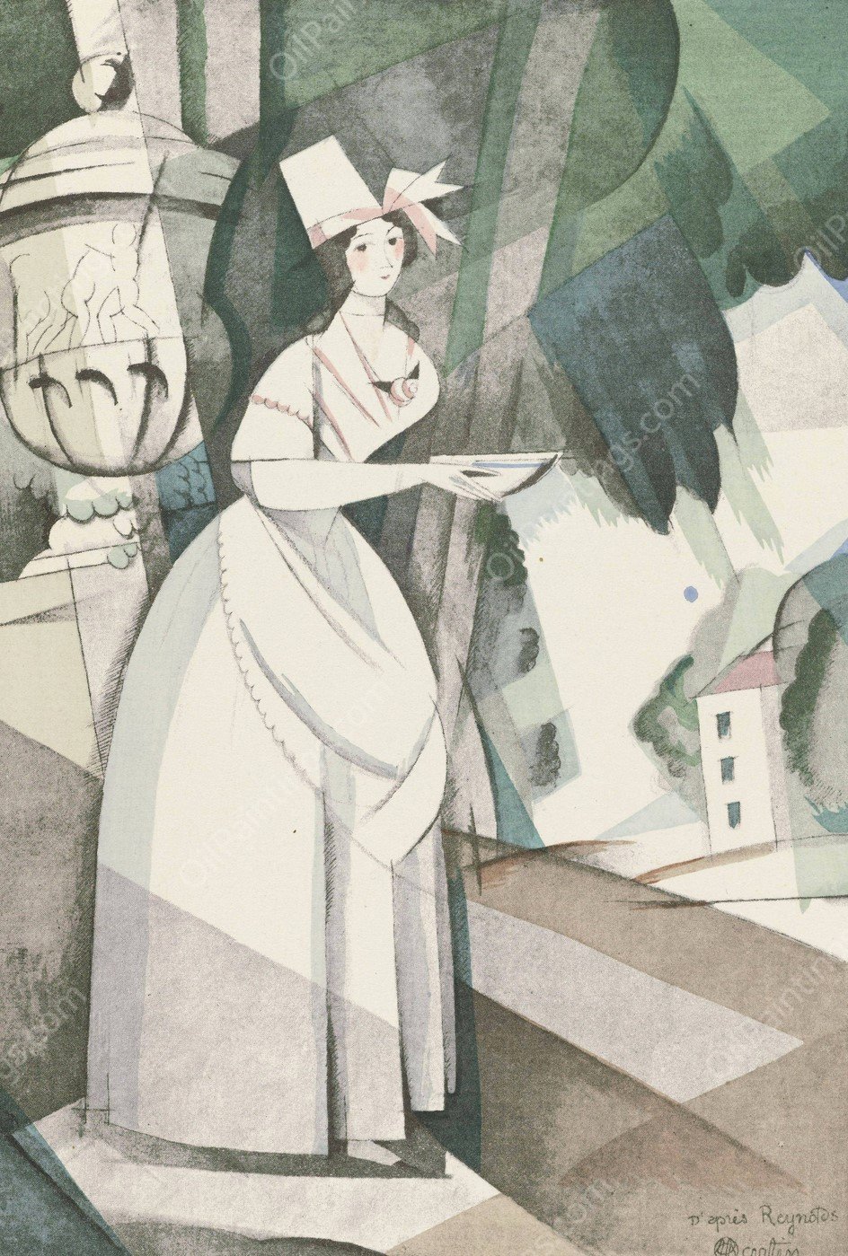 The country girl  by Charles Martin - Hand-Painted Oil Painting Reproduction