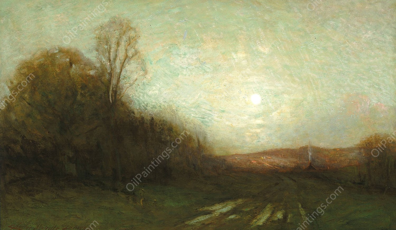 The Close of Day by Charles Melville Dewey - Hand-Painted Oil Painting Reproduction