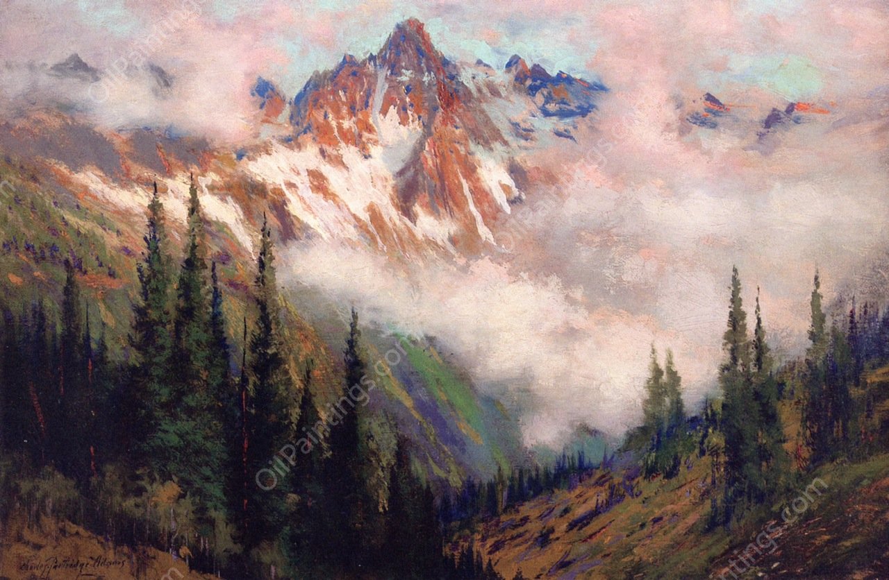 Mount Sneffels, San Juan Colorado by Charles Partridge Adams - Hand-Painted Oil Painting Reproduction