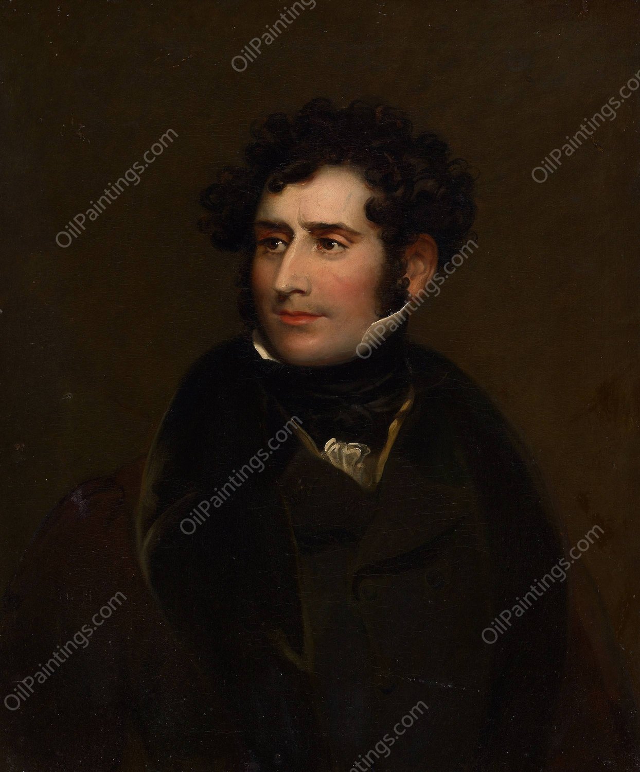 James William Wallack  by Charles Robert Leslie - Hand-Painted Oil Painting Reproduction