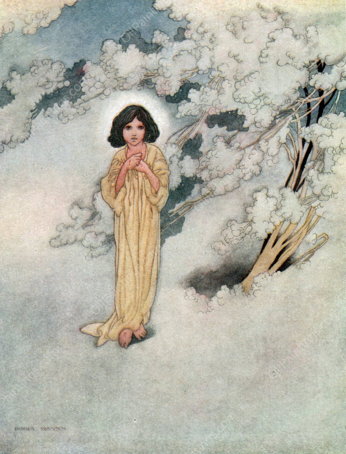 The Little Boy He Had Loved  by Charles Robinson - Hand-Painted Oil Painting Reproduction