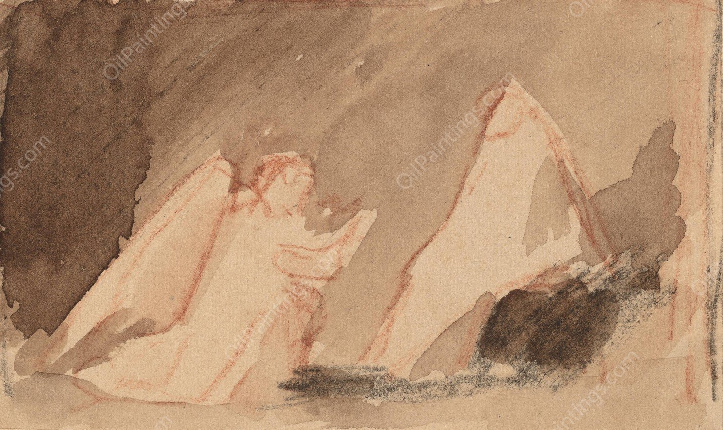 Study for a Panel VI  by Charles Sprague Pearce - Hand-Painted Oil Painting Reproduction