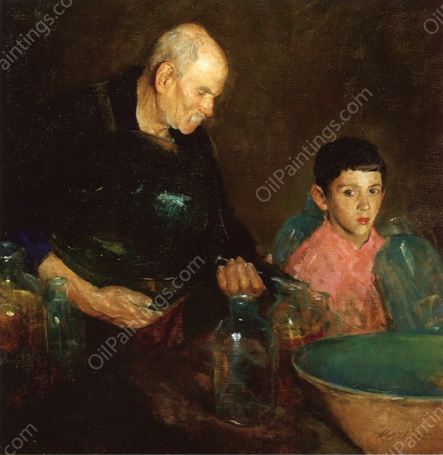Refining Oil by Charles W. Hawthorne - Hand-Painted Oil Painting Reproduction