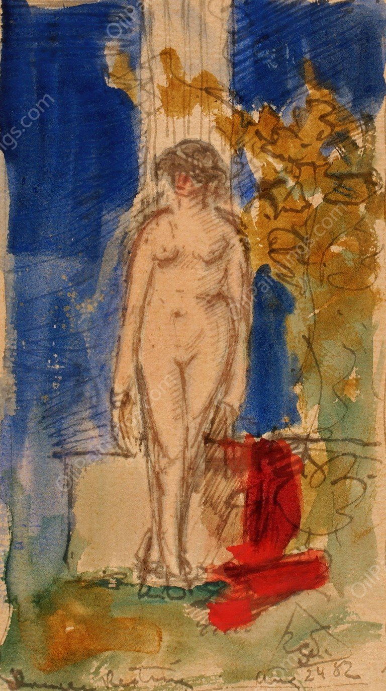 Dancer Resting  by Charles Walter Stetson - Hand-Painted Oil Painting Reproduction