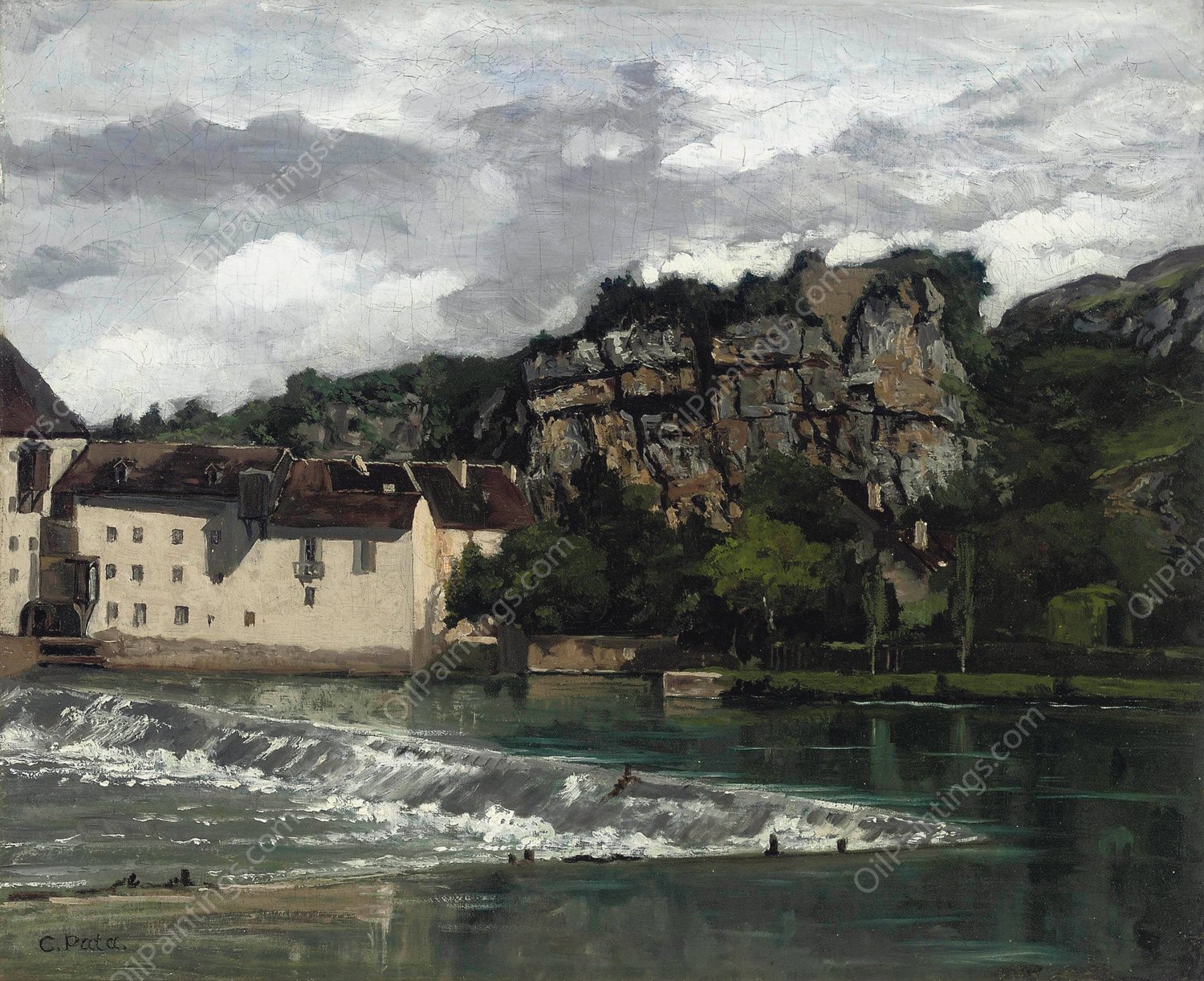 Les falaises a Launde by Cherubino Pata - Hand-Painted Oil Painting Reproduction