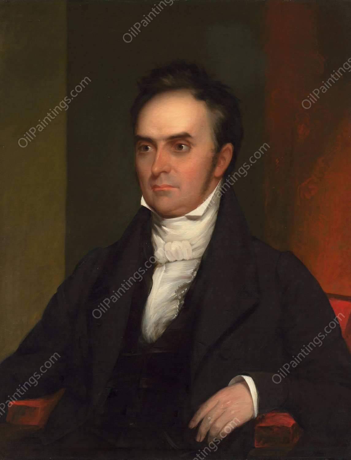 Daniel Webster  by Chester Harding - Hand-Painted Oil Painting Reproduction