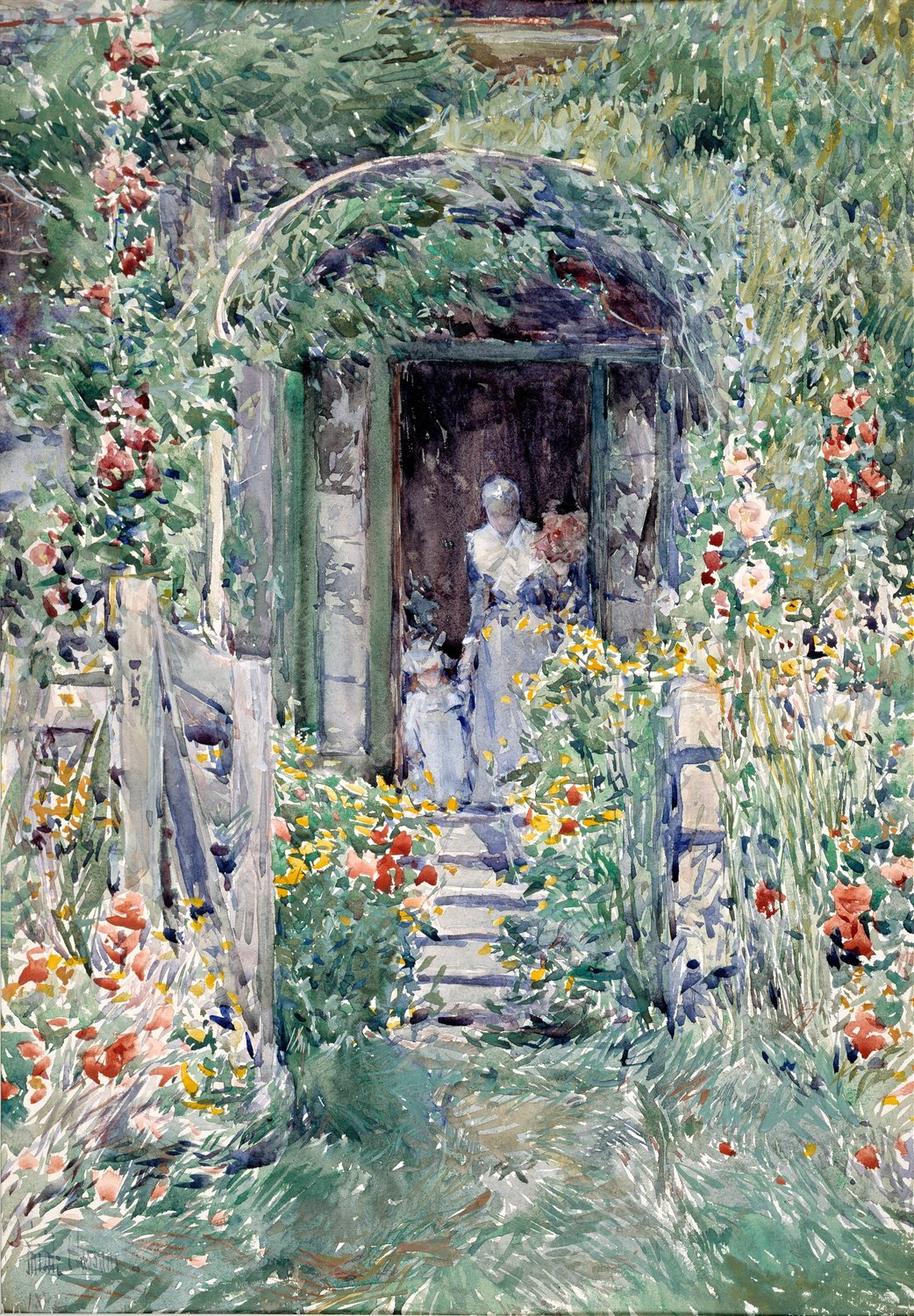 The Garden in Its Glory  by Childe Hassam - Hand-Painted Oil Painting Reproduction