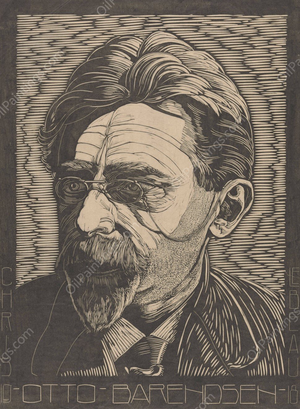 Portret van Otto Barendsen  by Chris Lebeau - Hand-Painted Oil Painting Reproduction