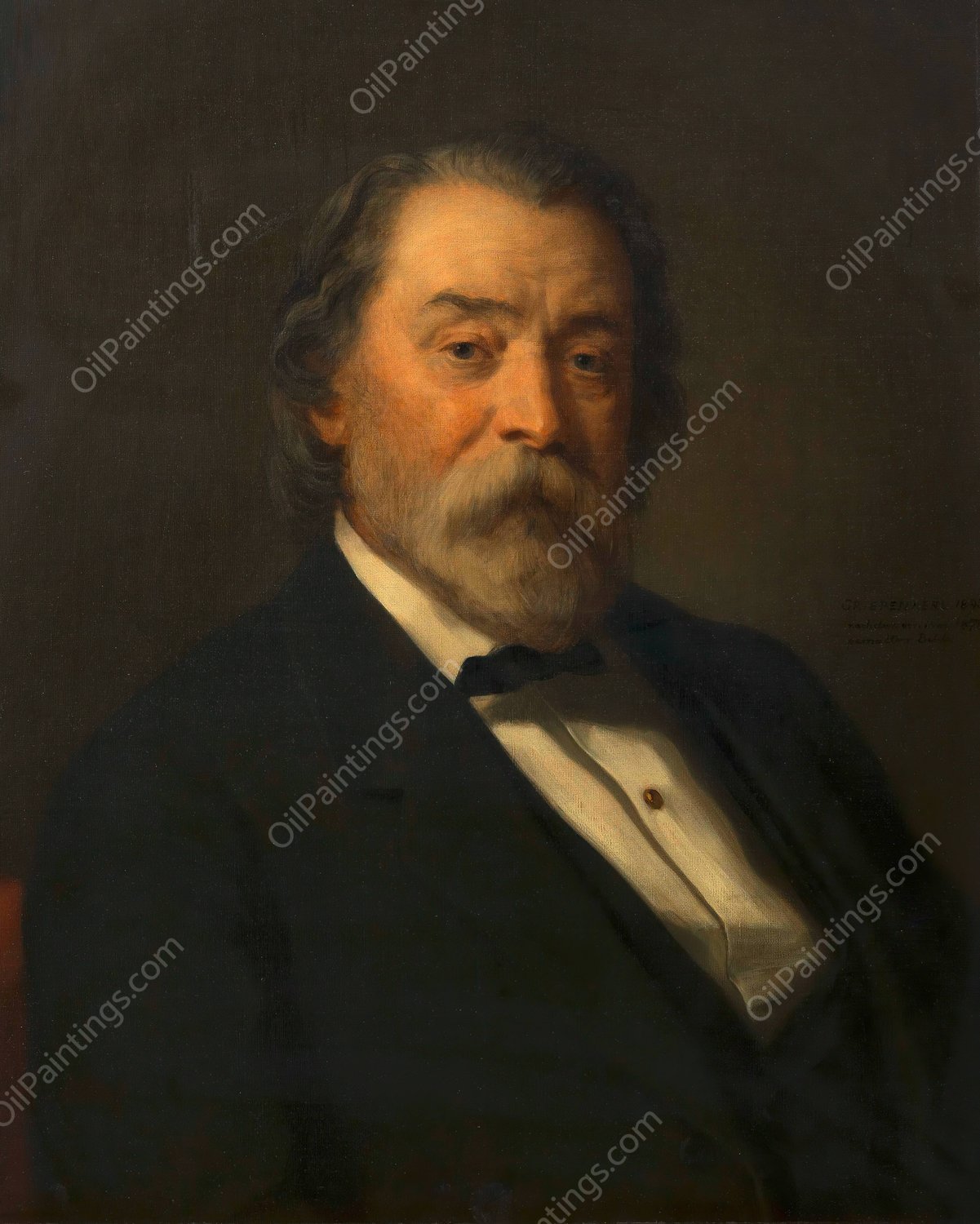 Theophil Hansen  by Christian Griepenkerl - Hand-Painted Oil Painting Reproduction