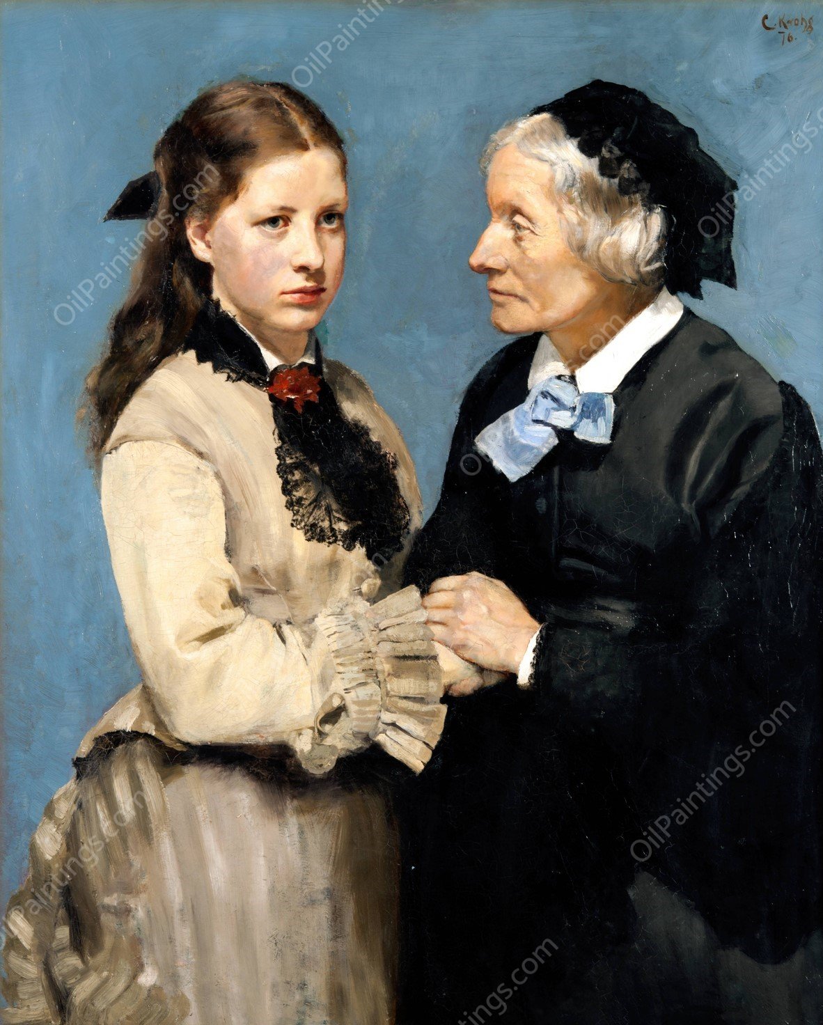 A Farewell  by Christian Krohg - Hand-Painted Oil Painting Reproduction