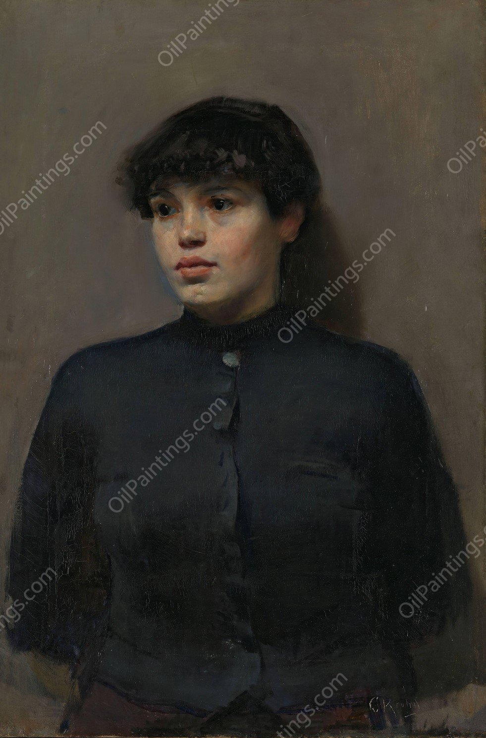 Portrait of Jossa  by Christian Krohg - Hand-Painted Oil Painting Reproduction