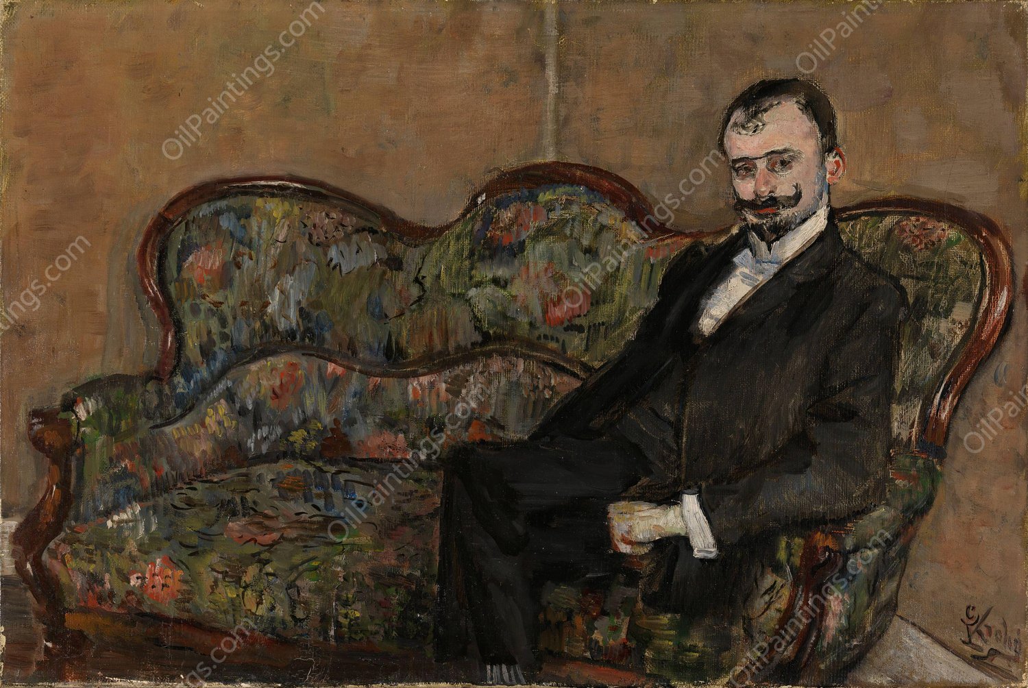 Portrait of Sigurd Bodtker  by Christian Krohg - Hand-Painted Oil Painting Reproduction