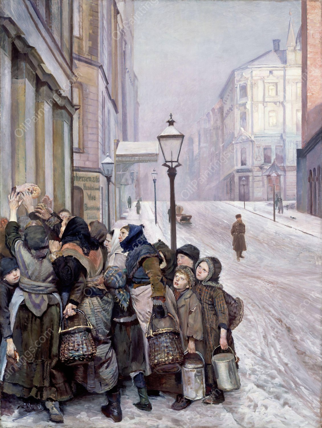 Struggle for Survival  by Christian Krohg - Hand-Painted Oil Painting Reproduction