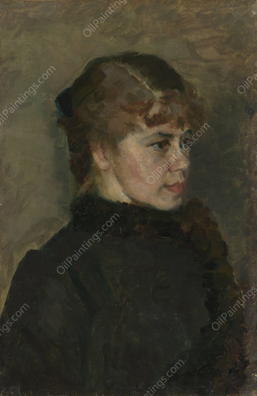Young Lady  by Christian Krohg - Hand-Painted Oil Painting Reproduction