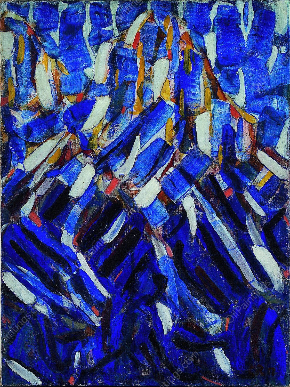 Abstraction  by Christian Rohlfs - Hand-Painted Oil Painting Reproduction