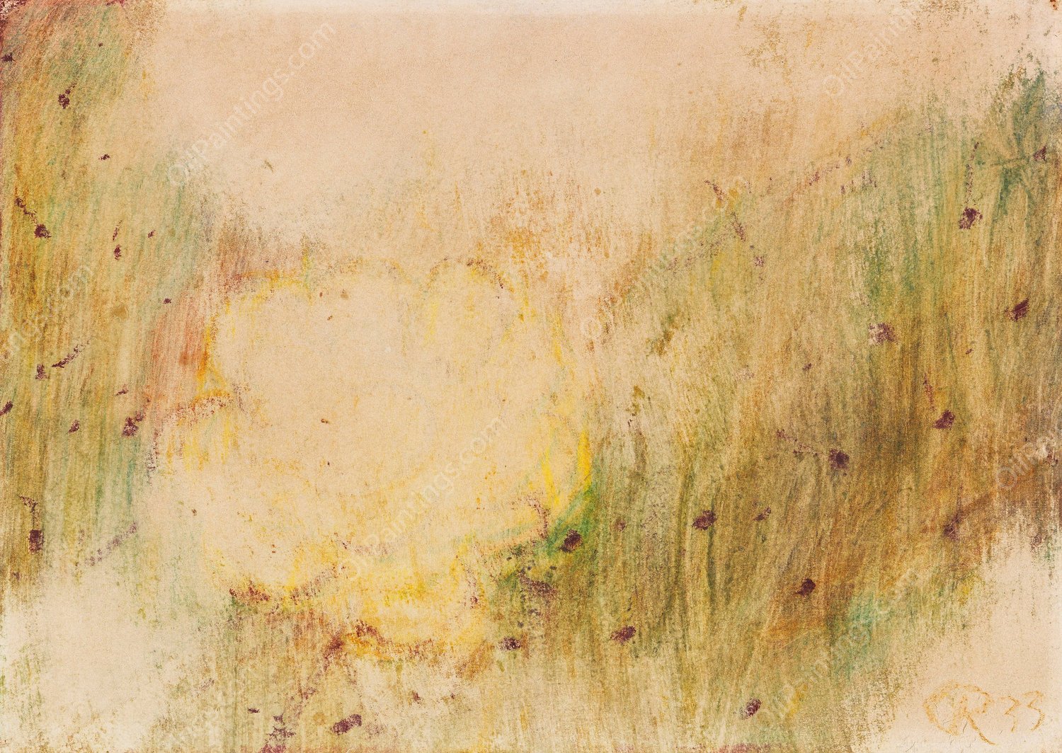 Bluhender Kaktus  by Christian Rohlfs - Hand-Painted Oil Painting Reproduction