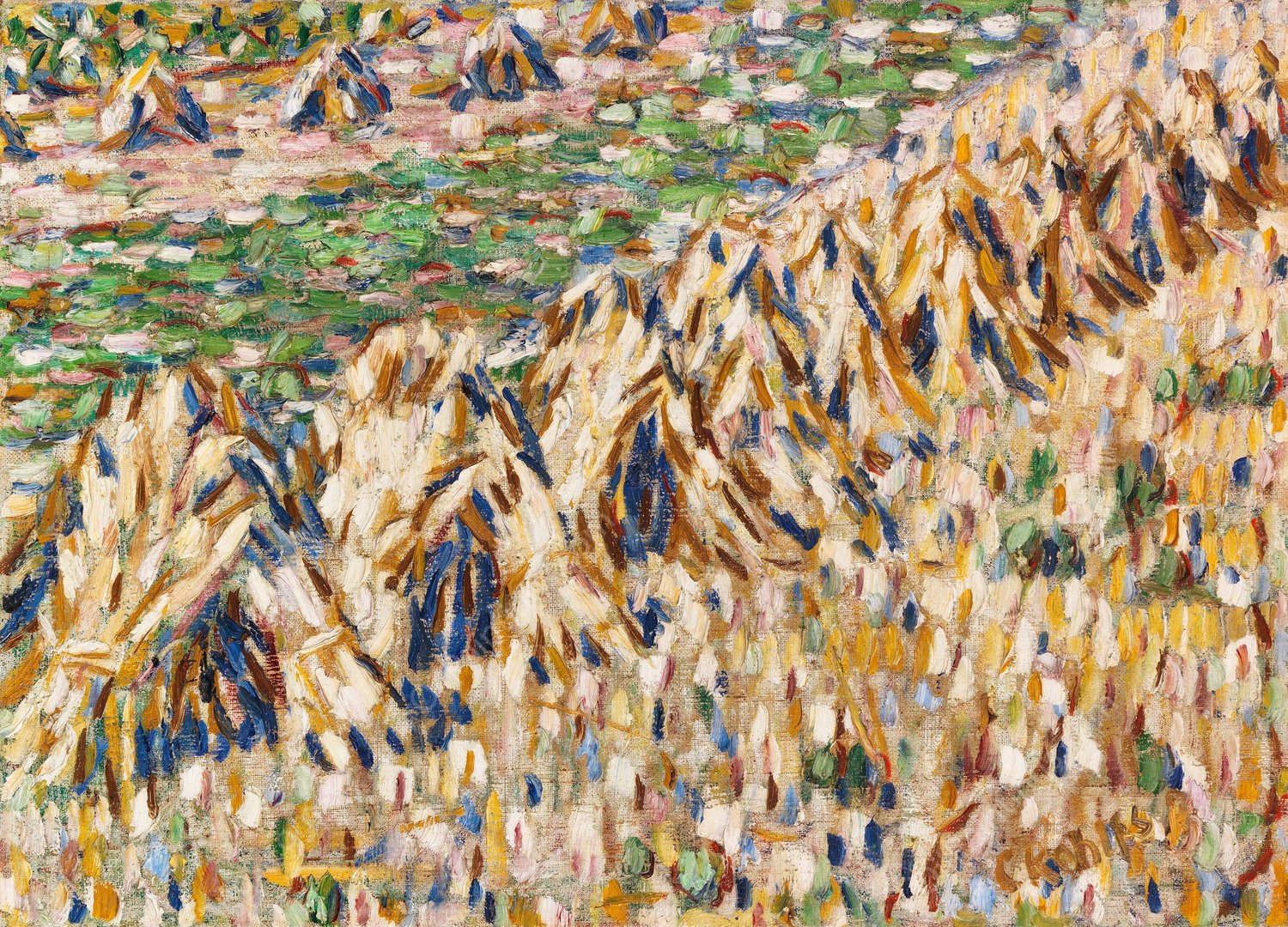 Kornpuppen im Kornfeld  by Christian Rohlfs - Hand-Painted Oil Painting Reproduction