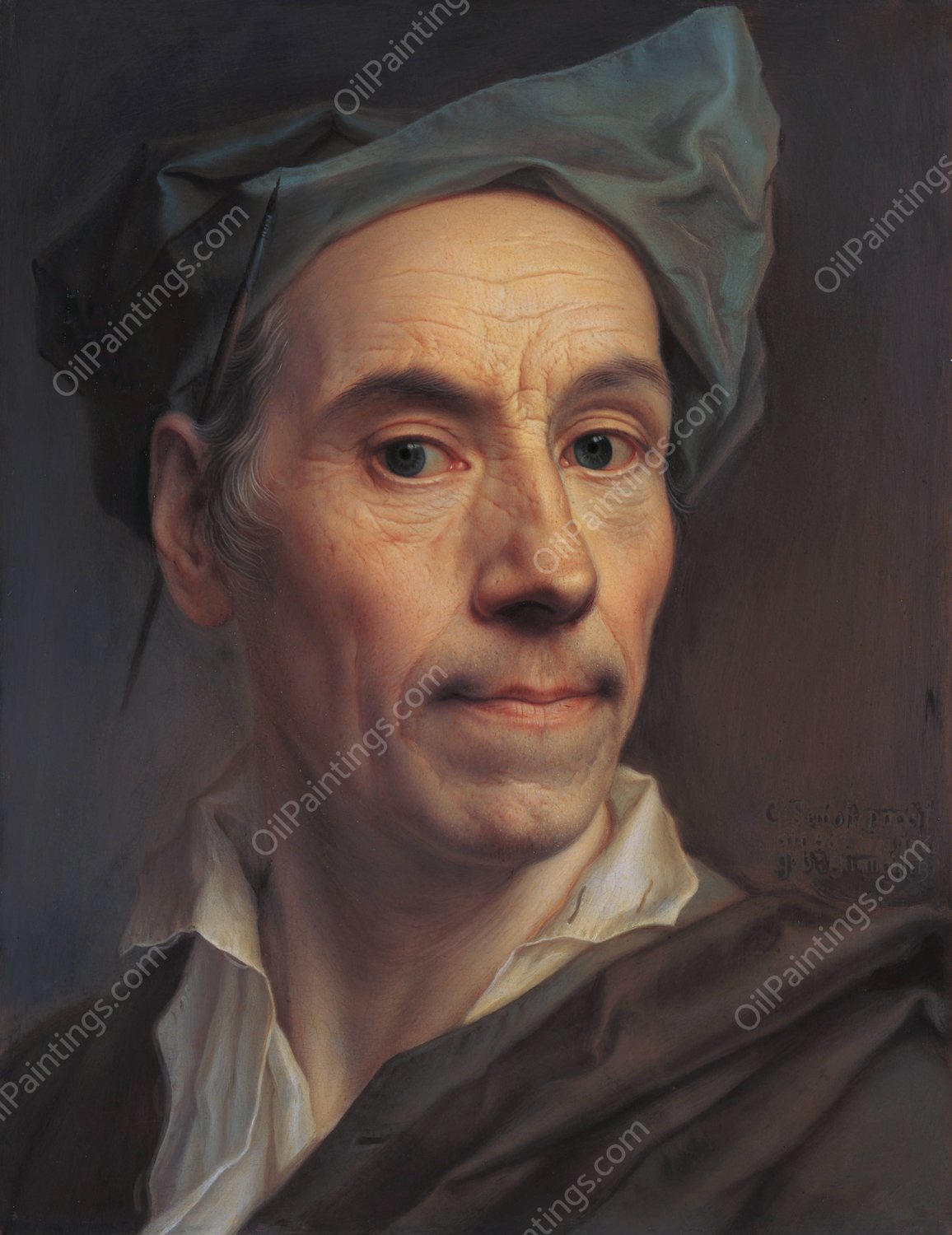 Self-Portrait  by Christian Seybold - Hand-Painted Oil Painting Reproduction