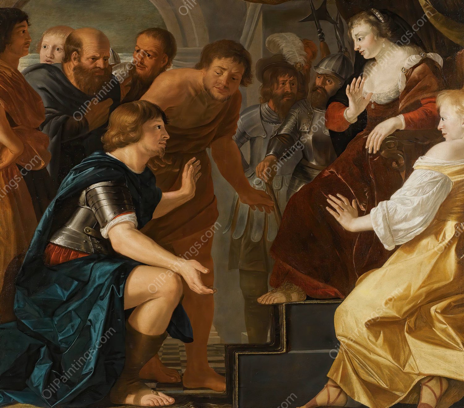 Aeneas Taking Leave From Dido by Christian Van Couwenbergh - Hand-Painted Oil Painting Reproduction