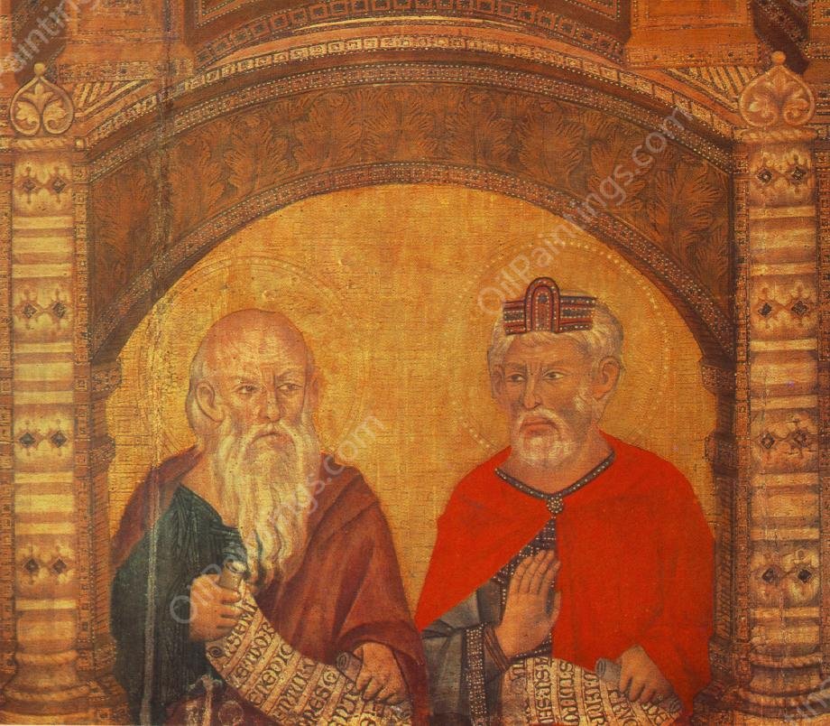 The Madonna in Majesty Maesta Detail 2 by Cimabue - Hand-Painted Oil Painting Reproduction