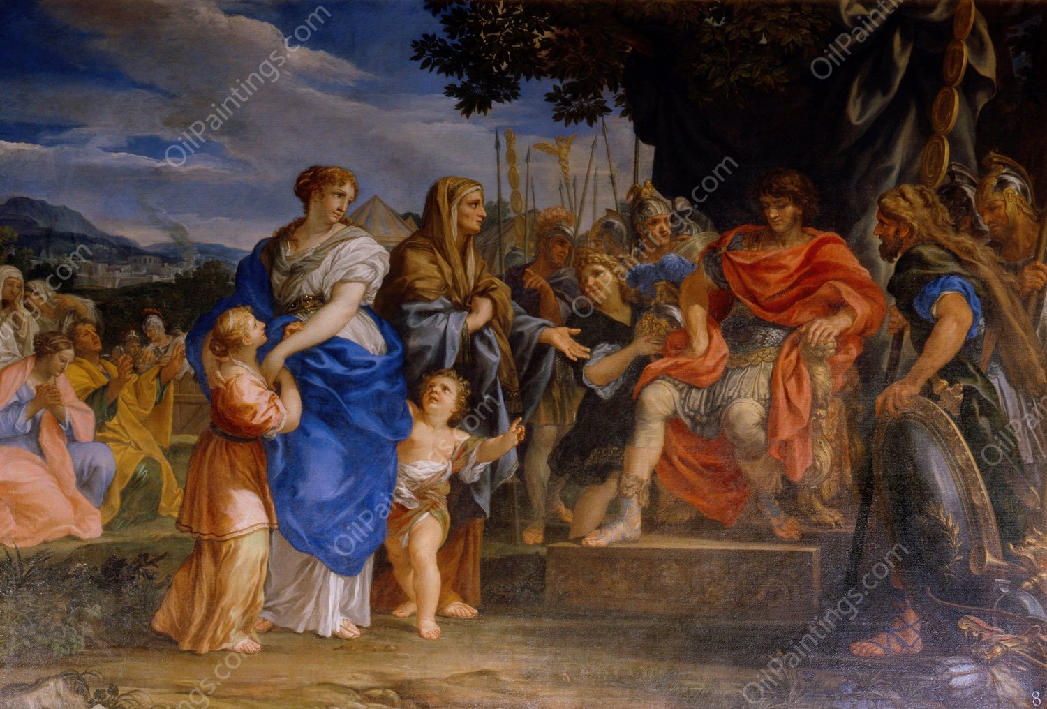 Coriolanus at the Gates of Rome  by Ciro Ferri - Hand-Painted Oil Painting Reproduction
